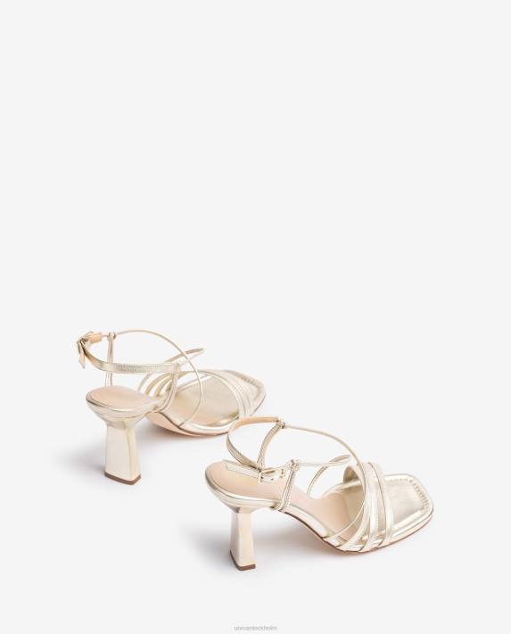 Unisa kvinnor mode sandaler med remmar i metalleffekt 06DT359