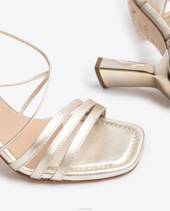 Unisa kvinnor mode sandaler med remmar i metalleffekt 06DT359