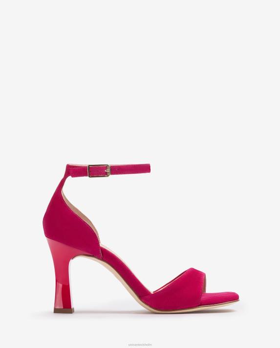 Unisa kvinnor rosa mocka d\'orsay sandal med ankelband 06DT261