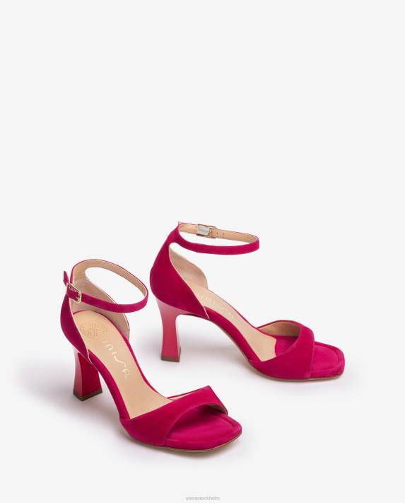 Unisa kvinnor rosa mocka d\'orsay sandal med ankelband 06DT261