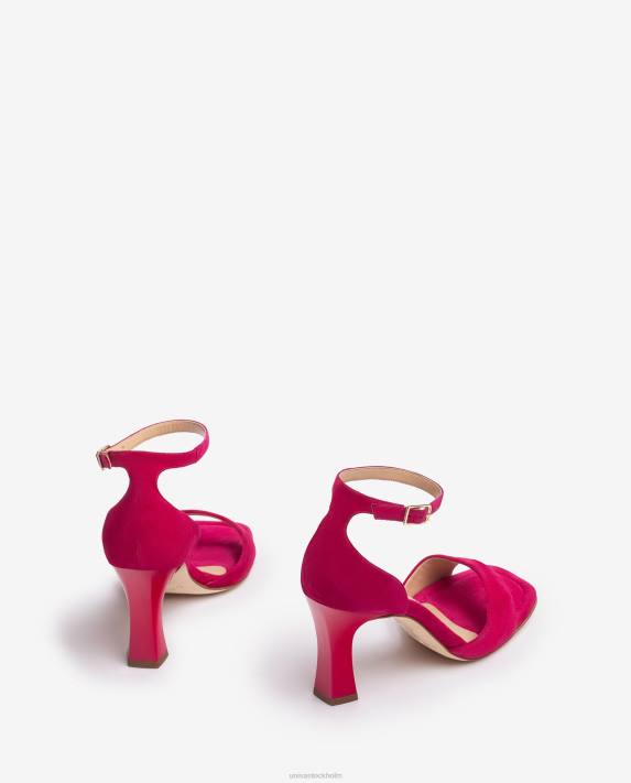 Unisa kvinnor rosa mocka d\'orsay sandal med ankelband 06DT261