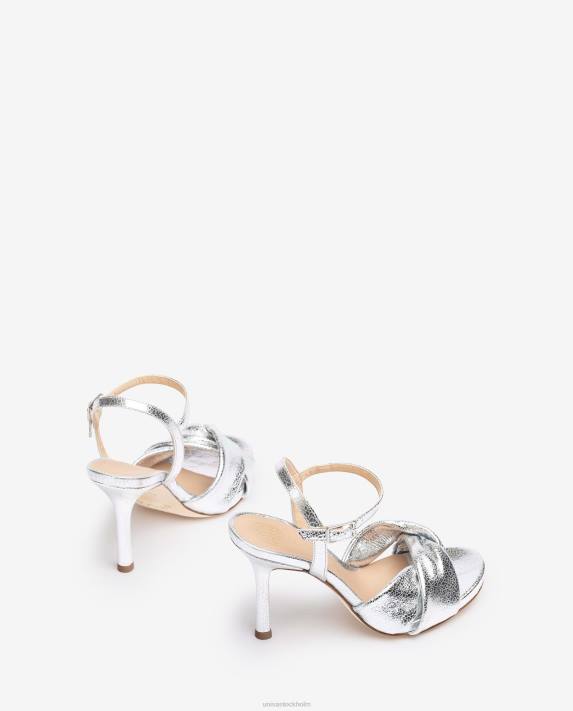 Unisa kvinnor silver crossover vamp högklackad sandal 06DT288