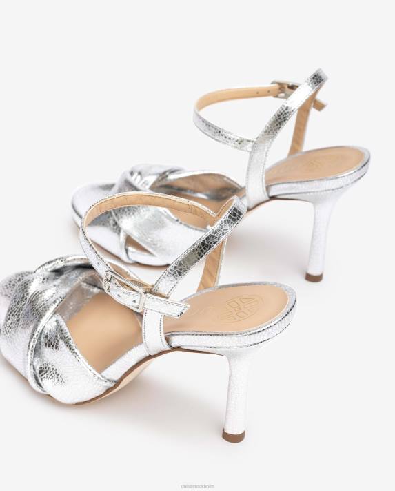 Unisa kvinnor silver crossover vamp högklackad sandal 06DT288