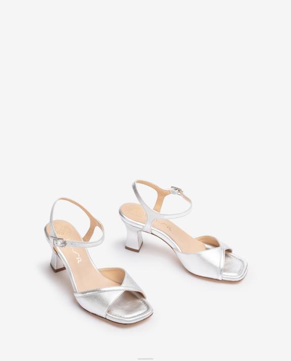 Unisa kvinnor silver smart sandal med bekväm klack 06DT184