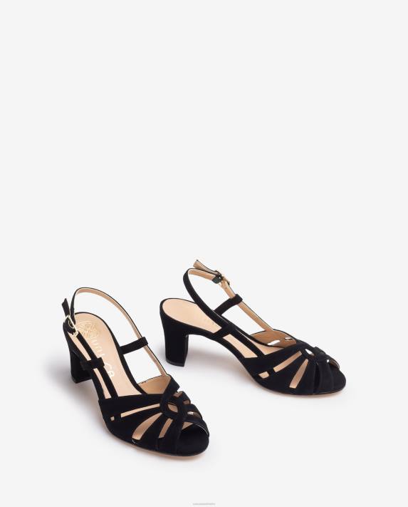 Unisa kvinnor svart smart sandal med medium klack 06DT173