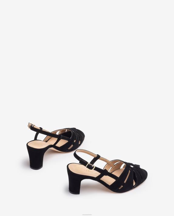 Unisa kvinnor svart smart sandal med medium klack 06DT173