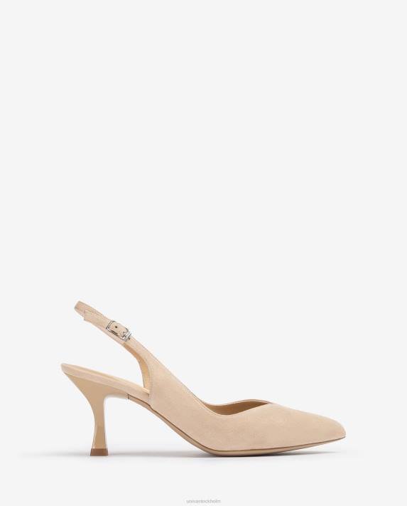 Unisa kvinnor beige slingback med målad klack 06DT546