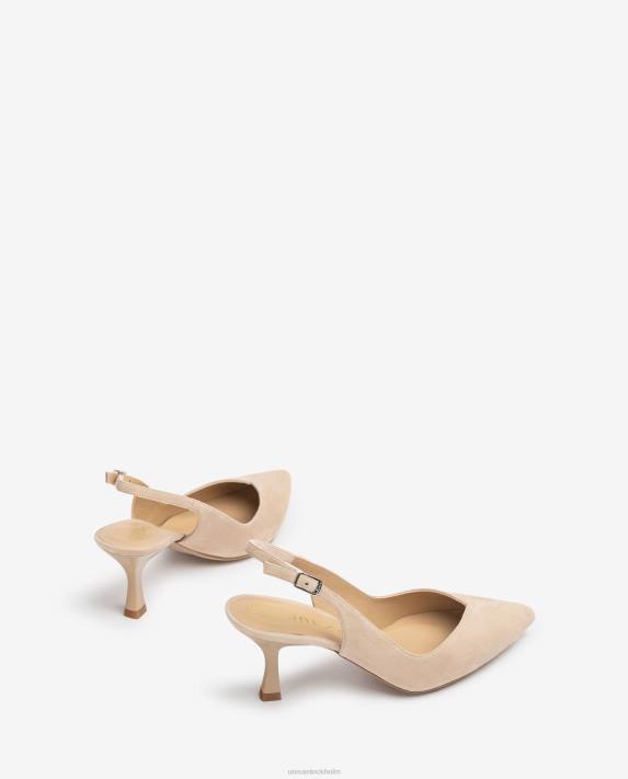 Unisa kvinnor beige slingback med målad klack 06DT546