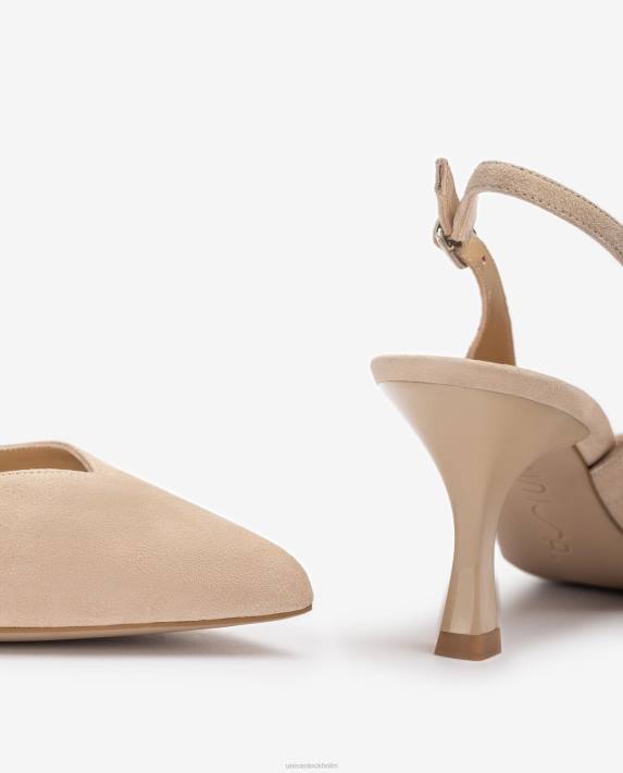 Unisa kvinnor beige slingback med målad klack 06DT546