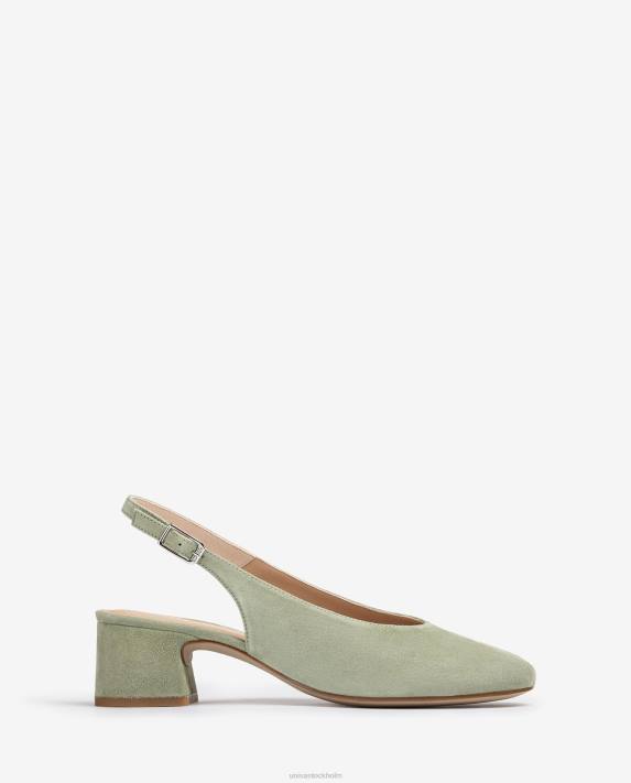 Unisa kvinnor grön bred häl slingback 06DT539