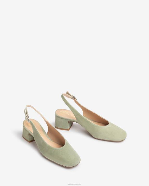 Unisa kvinnor grön bred häl slingback 06DT539
