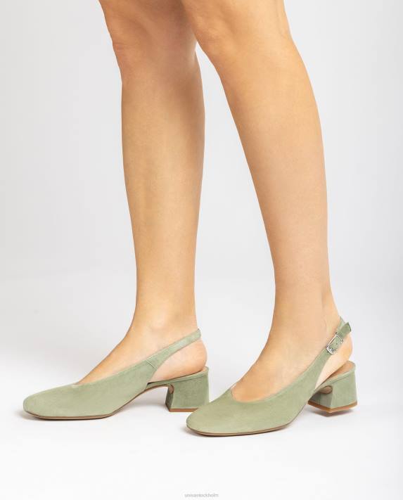 Unisa kvinnor grön bred häl slingback 06DT539