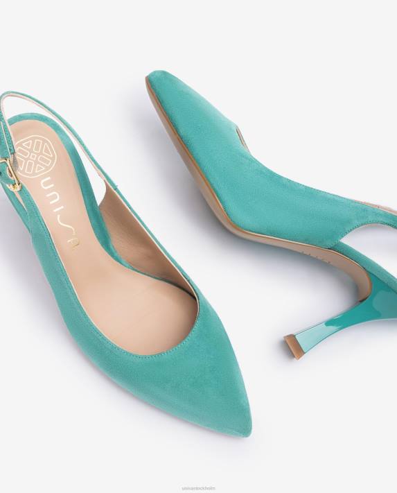 Unisa kvinnor grön spetsig tå sling tillbaka 06DT505