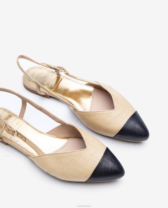 Unisa kvinnor graciös tvåfärgad platt slingbacksko 06DT1321