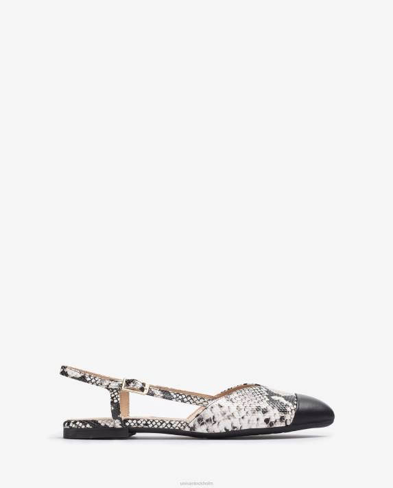 Unisa kvinnor graciös tvåfärgad platt slingbacksko 06DT537