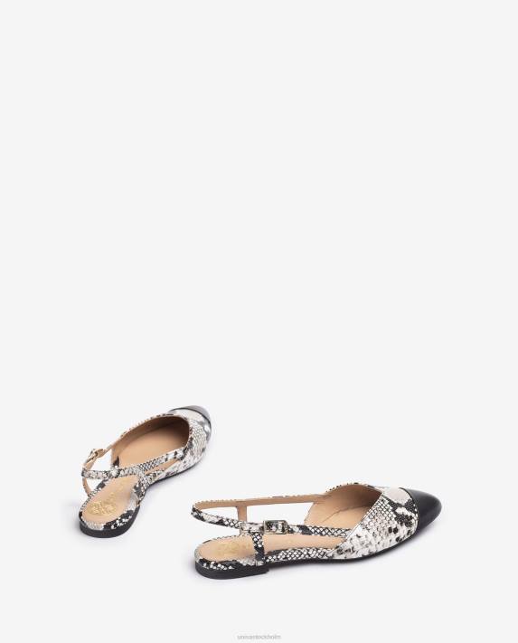 Unisa kvinnor graciös tvåfärgad platt slingbacksko 06DT537