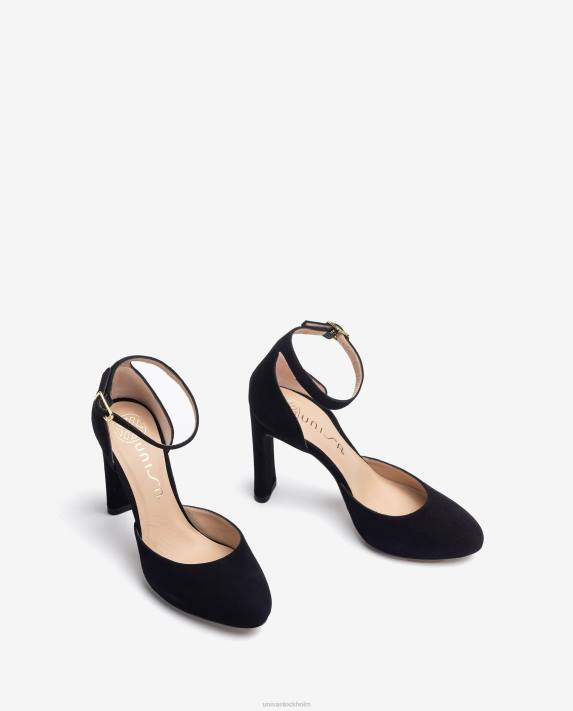 Unisa kvinnor mode d\'orsay sko med ankelrem i mocka 06DT517