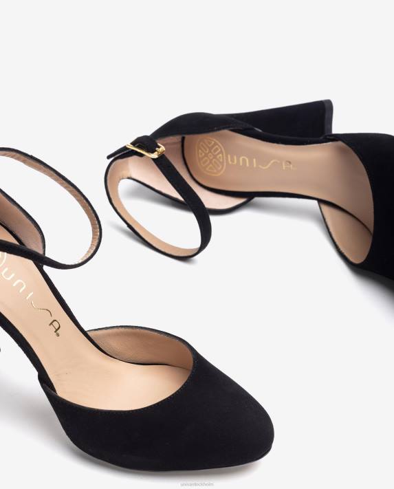 Unisa kvinnor mode d\'orsay sko med ankelrem i mocka 06DT517