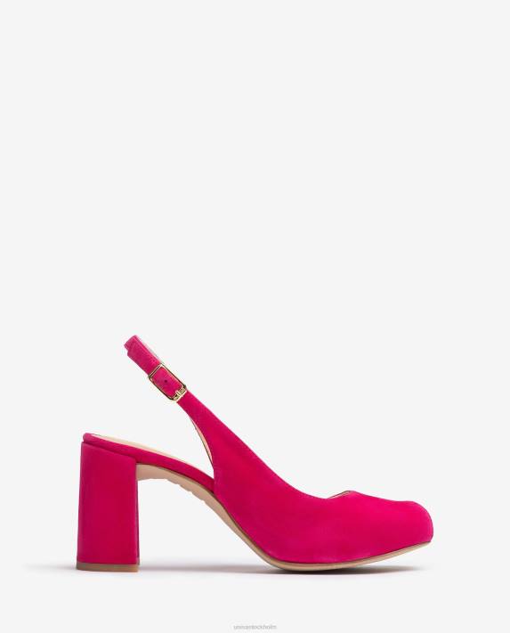 Unisa kvinnor rosa fyrkantig peep toe sling tillbaka 06DT526