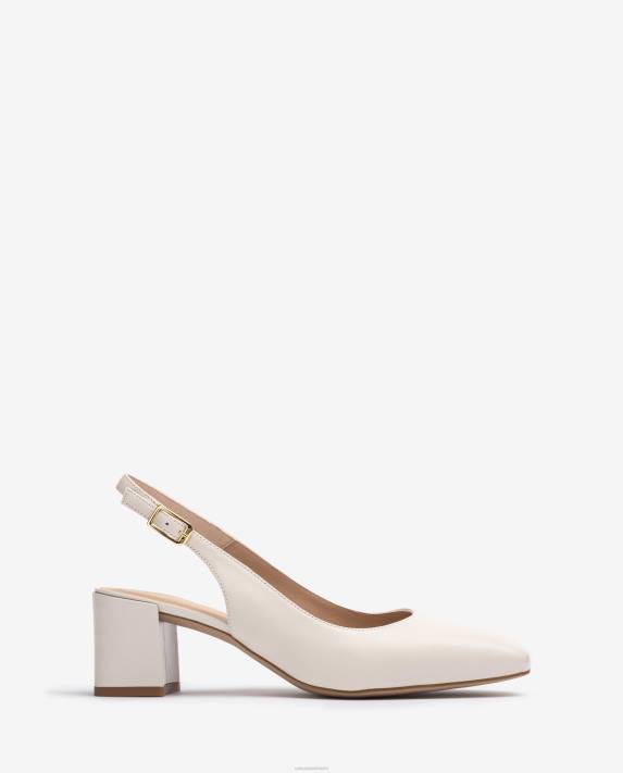 Unisa kvinnor vit sling tillbaka med bred häl 06DT496