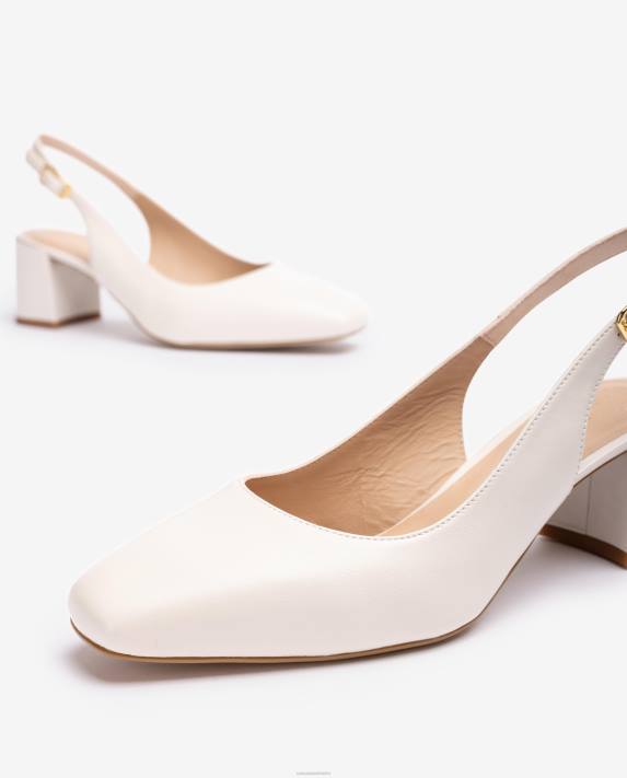 Unisa kvinnor vit sling tillbaka med bred häl 06DT496