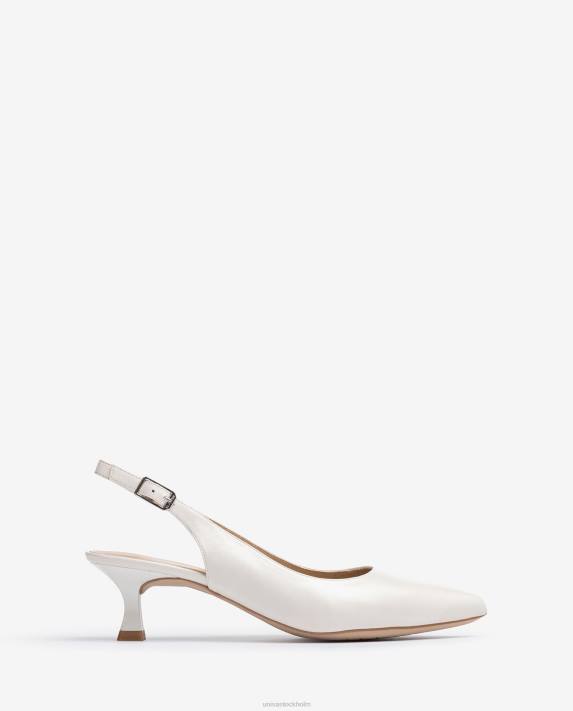 Unisa kvinnor vit spetsig tå slingback 06DT545