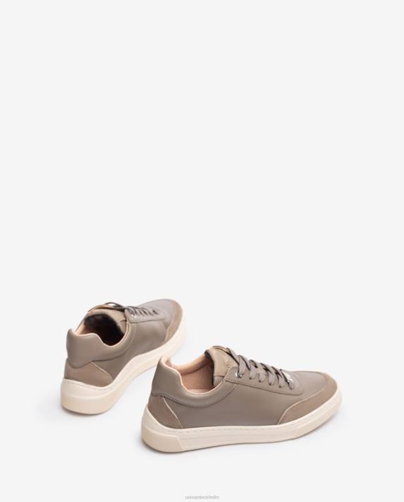 Unisa kvinnor brun sneakers med kontrasterande tå och häl 06DT1240