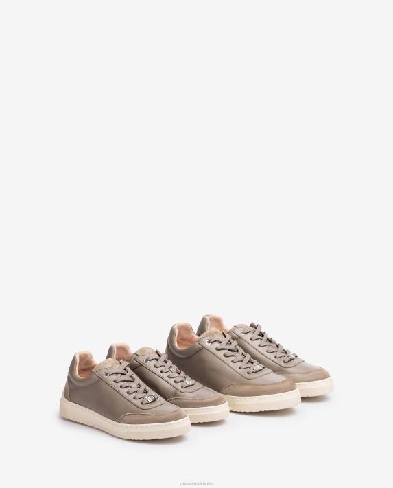 Unisa kvinnor brun sneakers med kontrasterande tå och häl 06DT1240