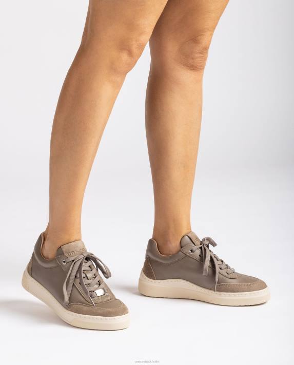 Unisa kvinnor brun sneakers med kontrasterande tå och häl 06DT1240