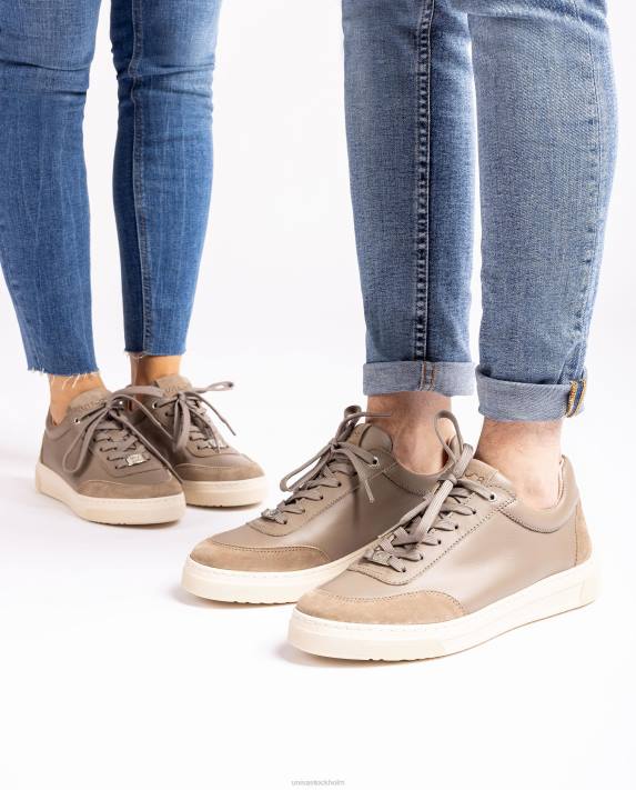Unisa kvinnor brun sneakers med kontrasterande tå och häl 06DT1240