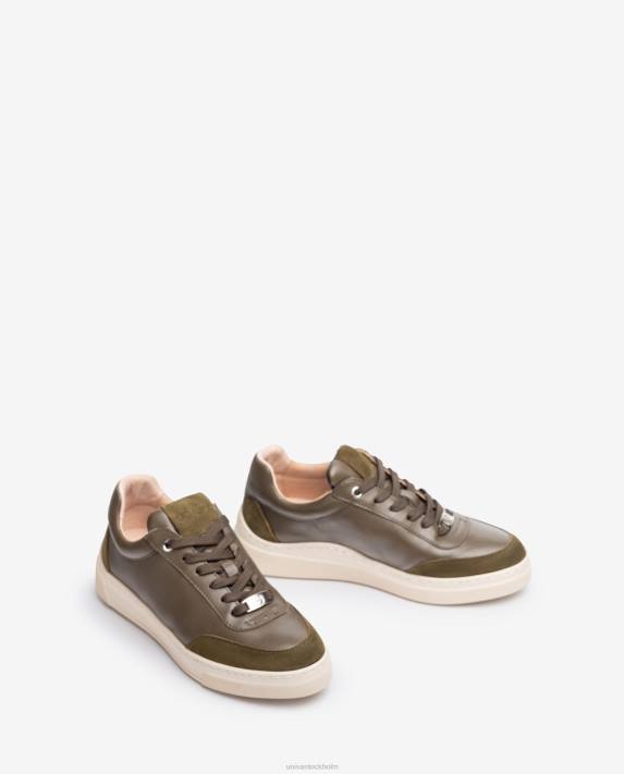 Unisa kvinnor grön sneakers med kontrasterande tå och häl 06DT1244
