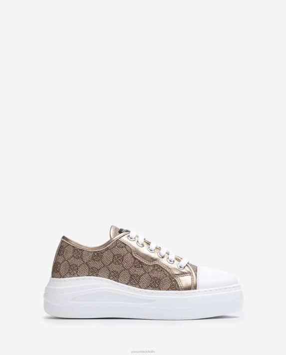 Unisa kvinnor graciös sneaker i glänsande tyg 06DT647