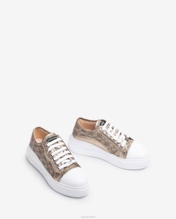 Unisa kvinnor graciös sneaker i glänsande tyg 06DT647