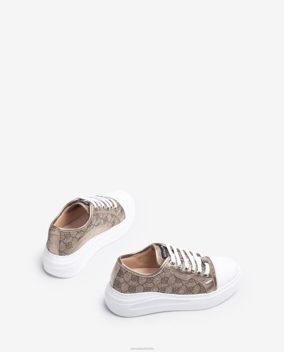 Unisa kvinnor graciös sneaker i glänsande tyg 06DT647