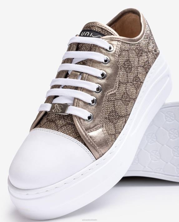 Unisa kvinnor graciös sneaker i glänsande tyg 06DT647