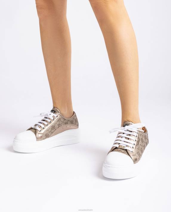 Unisa kvinnor graciös sneaker i glänsande tyg 06DT647