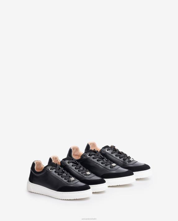 Unisa kvinnor svart sneakers med kontrasterande tå och häl 06DT1239