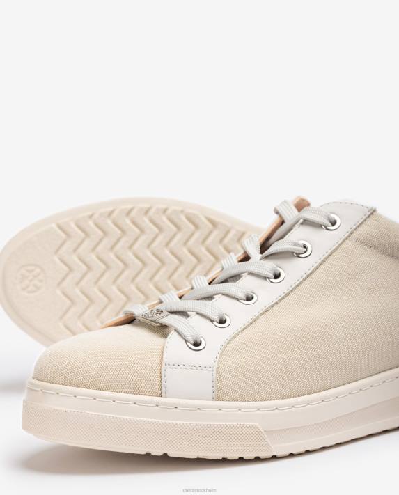 Unisa kvinnor vit sneaker gjord i återvunnet tyg 06DT682