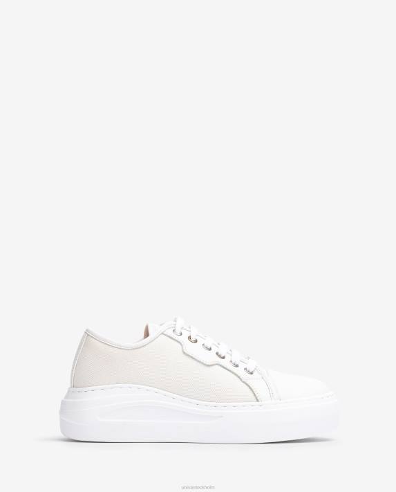 Unisa kvinnor vit sneaker i tyg 06DT658