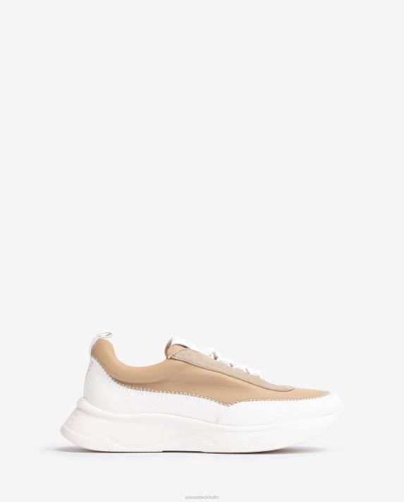 Unisa kvinnor vit sneaker med kontrasterande material 06DT669