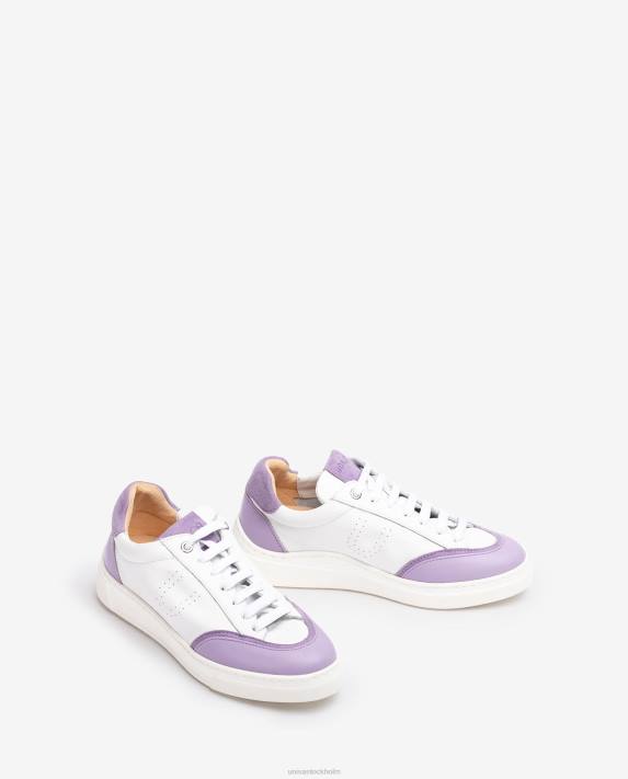 Unisa kvinnor vit sneaker med kontrasterande tå och häl 06DT651