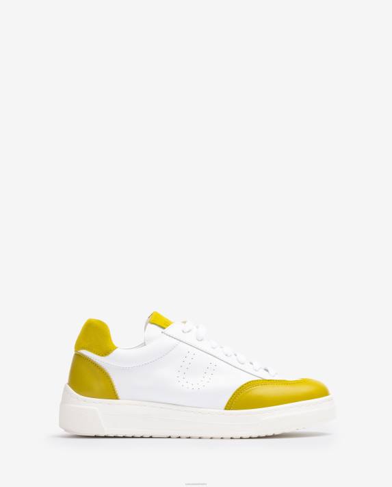 Unisa kvinnor vit sneaker med kontrasterande tå och häl 06DT652