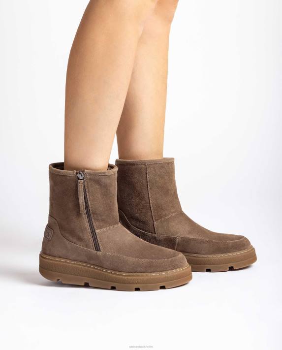 Unisa barn graciös ankelboots i mocka med mjukt pälsfoder 06DT905
