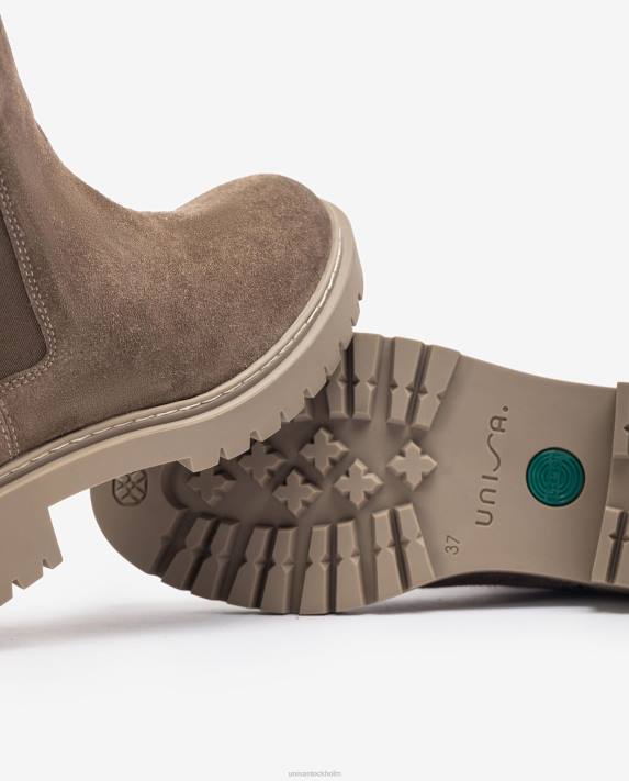 Unisa barn graciös ankelboots i mocka med resår i sidan och dragkedja 06DT909