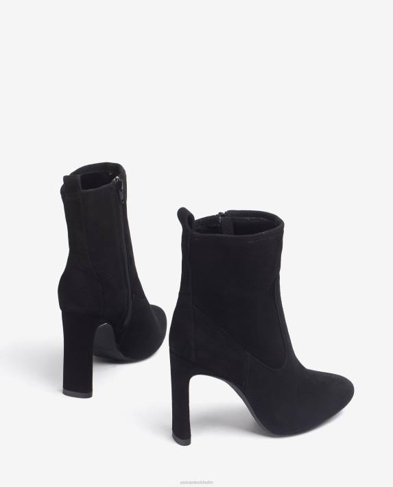 Unisa barn mode ankelboots i mocka med klack och innerplattform 06DT999