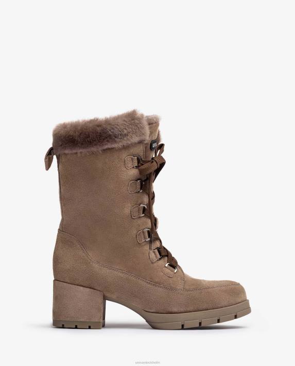 Unisa barn mode medium klack stövlar i mocka med snörning 06DT932