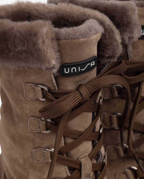 Unisa barn mode medium klack stövlar i mocka med snörning 06DT932