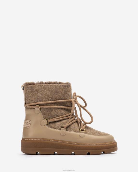 Unisa kvinnor beige afterski ankelstövlar 06DT907