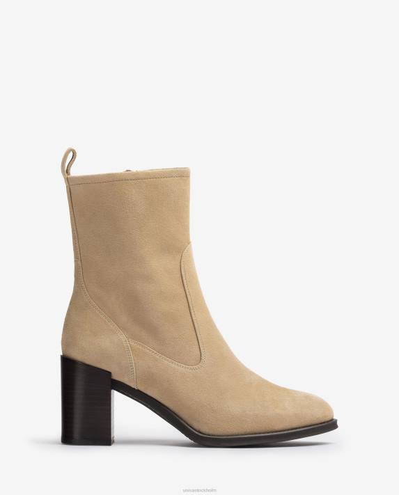 Unisa kvinnor beige högklackade ankelstövel 06DT1007