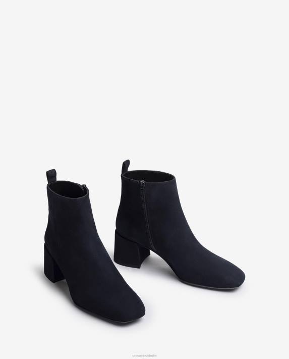 Unisa kvinnor blå ankelkänga med bred klack 06DT987